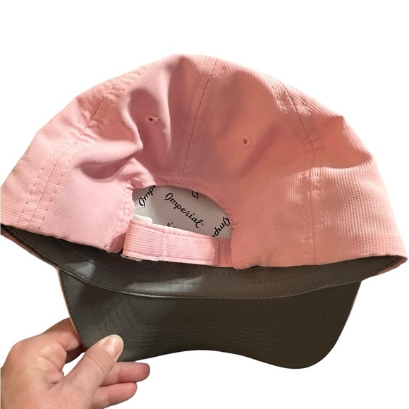 NEW Imperial Soft Pink Performance Golf Hat Quail Hollow Golf Club Emblem